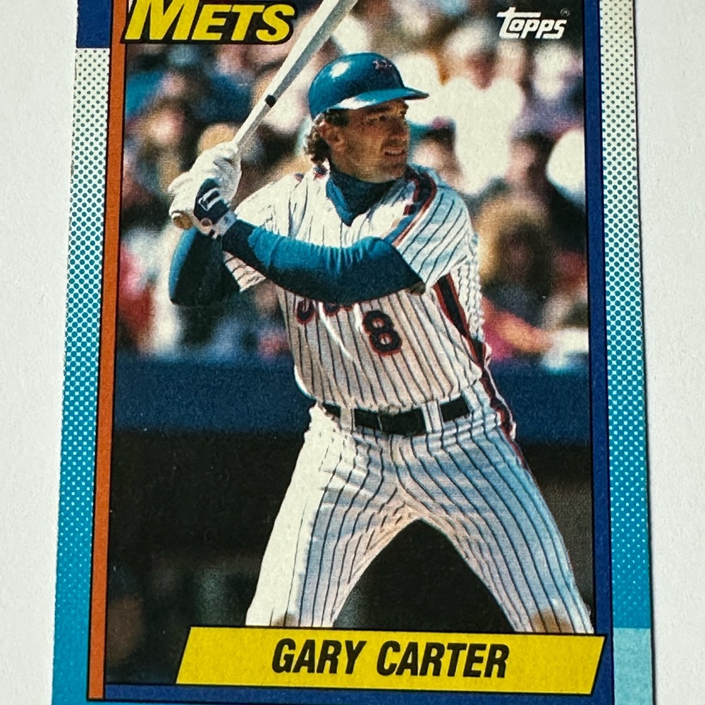 Mets Gary Carter, Catcher Baseball Card - 1990 Topps No. 790